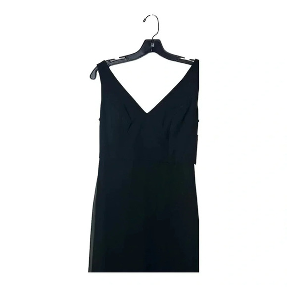 SOCIAL BRIDESMAIDS SLEEVELESS TIE BACK CHIFFON TRUMPET‎ GOWN DRESS SIZE 2 BLACK - Picture 4 of 10